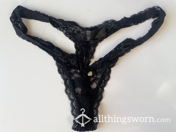 Extremely Well Worn Lacey Thong