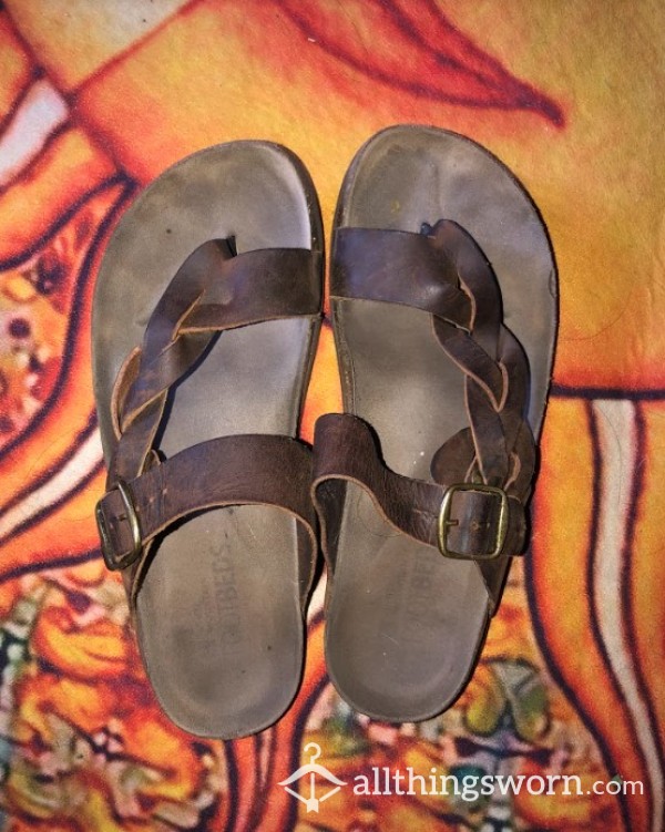 Extremely Well Worn Strappy Sandals