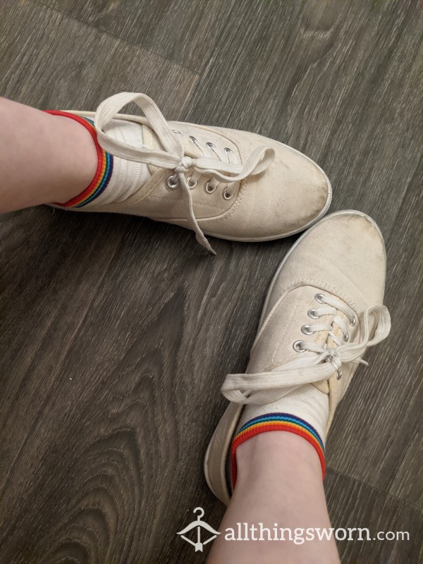 Filthy Size 6 White Sneakers From My Misty Cosplay