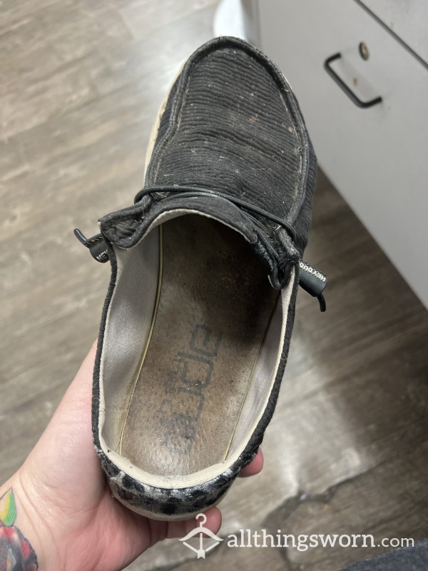 Extremely Worn Hey Dudes! Super Dirty With Imprints