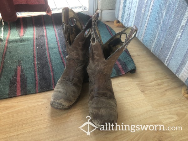 Extremely Worn In Cowboy Boots