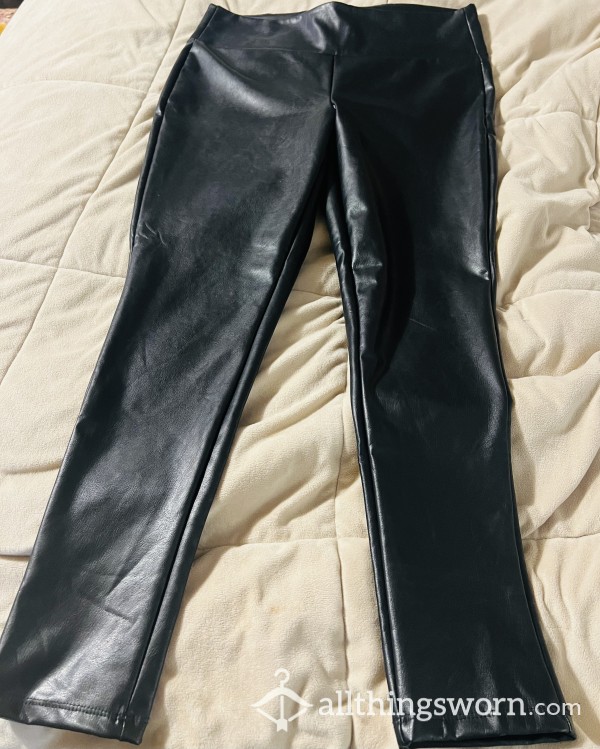 Faux Leather Pants  L -XL Stretchy