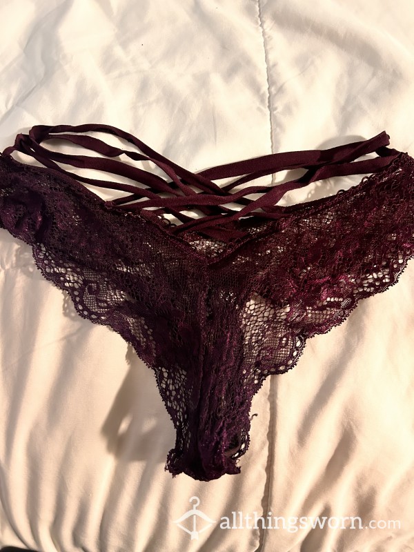 Favoured Purple Lace Panties- Worn 3 Days