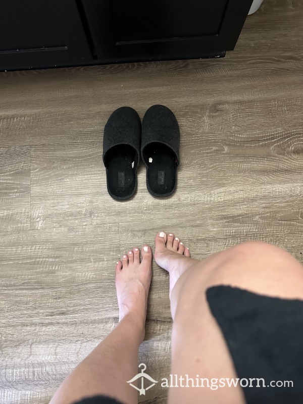 Feet And Toes, First Upload Ever With My Every Day House Slippers 😉