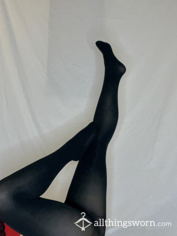 Feet Closeups In Black Stockings