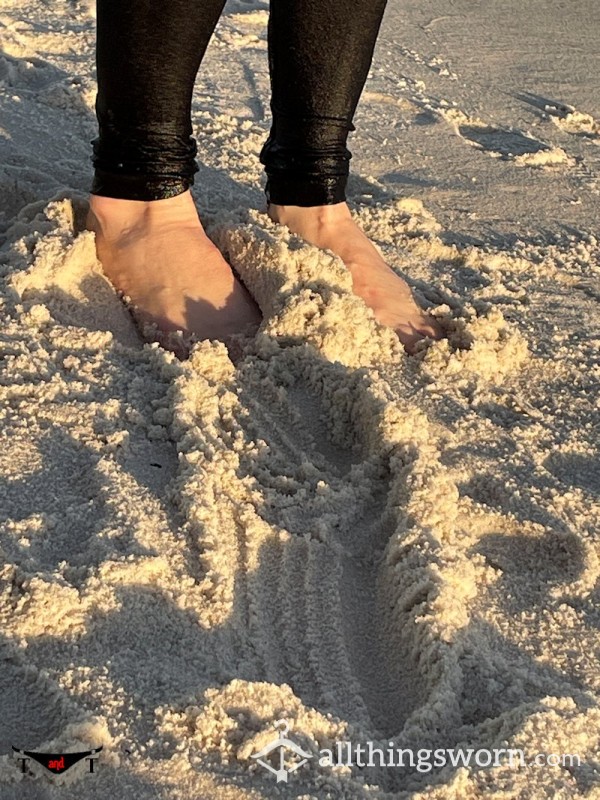 Feet On The Beach Bundle. 25 Photos Plus And 1 Min. Video With Amazing Beach Sounds
