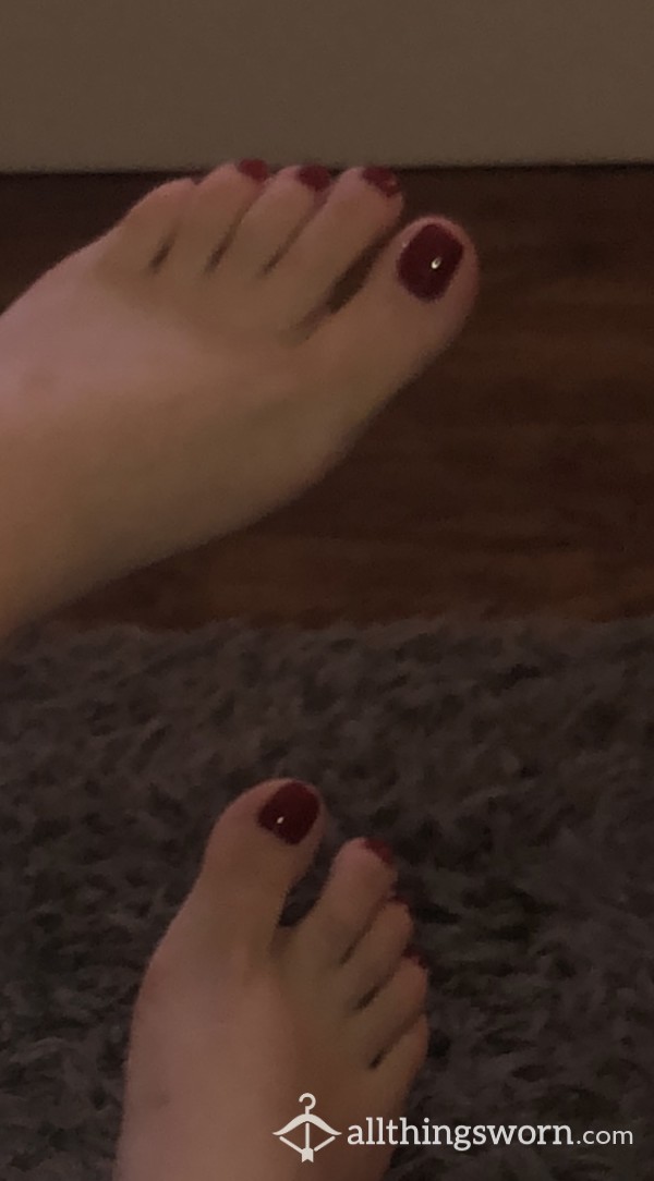 Feet Pics, Painted Toe Nails 🧡💜💙💗