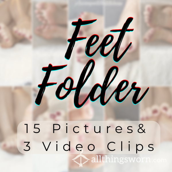 Feet Folder 1 (15 Pics & 3 Short Video Clips) Red Nail Polish