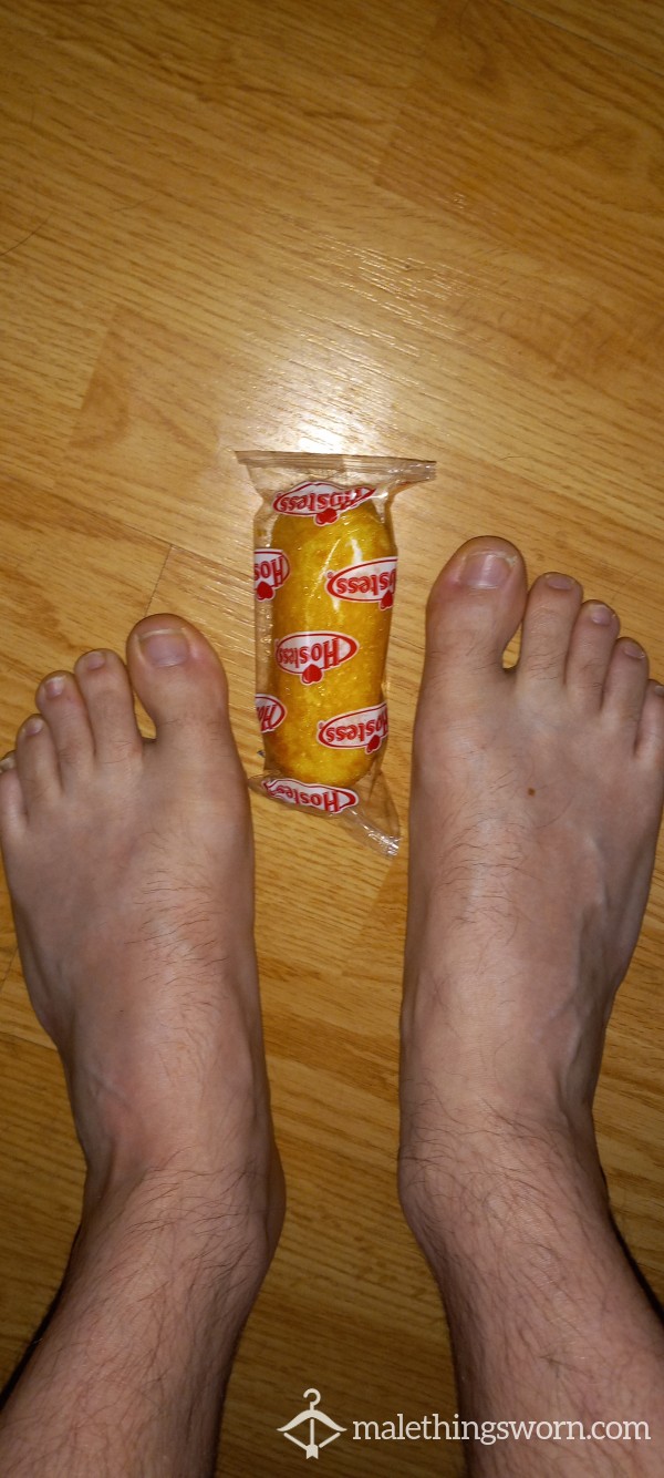 Feet Squashing A Twinkie