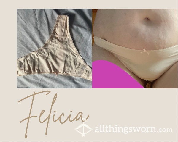 “Felicia” Peachy Pink Cotton Thong