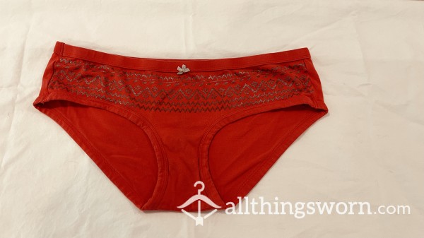 Red Boyshort Cotton Panties