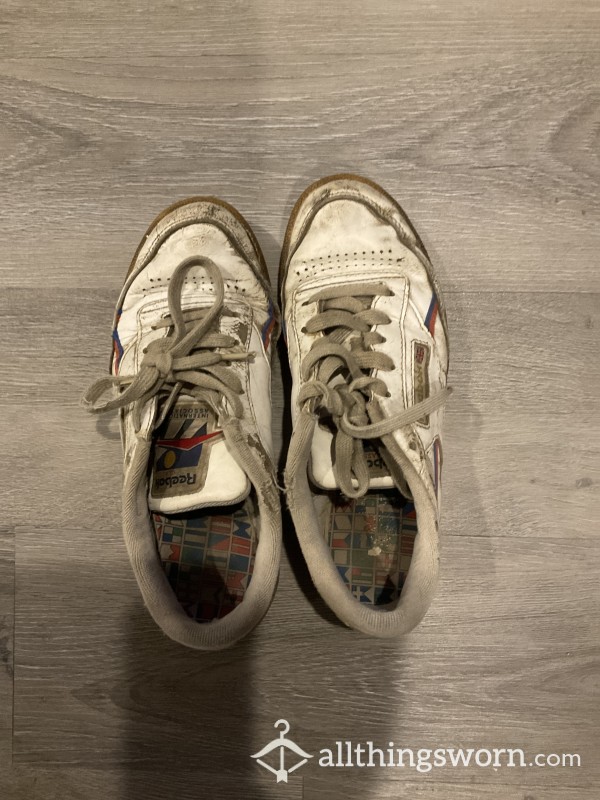 Filthy Dirty White Reebok Sneakers