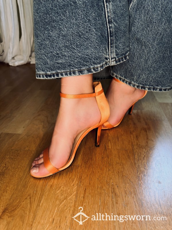 Filthy Orange Satin Heels From & Other Stories 🍊 👠