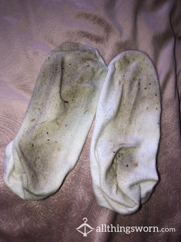 Filthy Smelly 3 Day Worn White Trainer Socks 🦶🏼