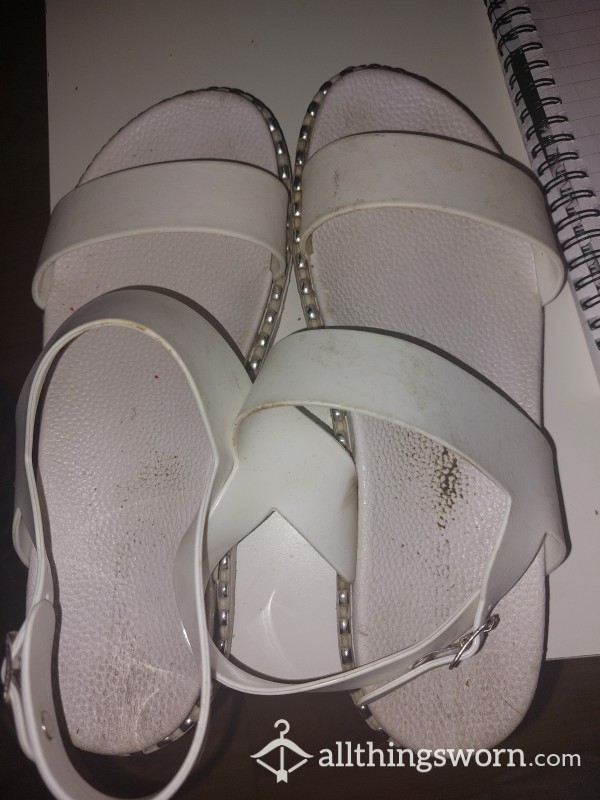 Filthy White Sandals