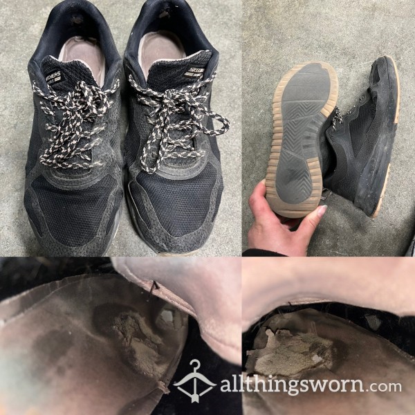 Filthy Worn Out Work Shoes