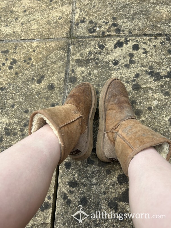 Filthy Worn Ugg Boots Size UK5