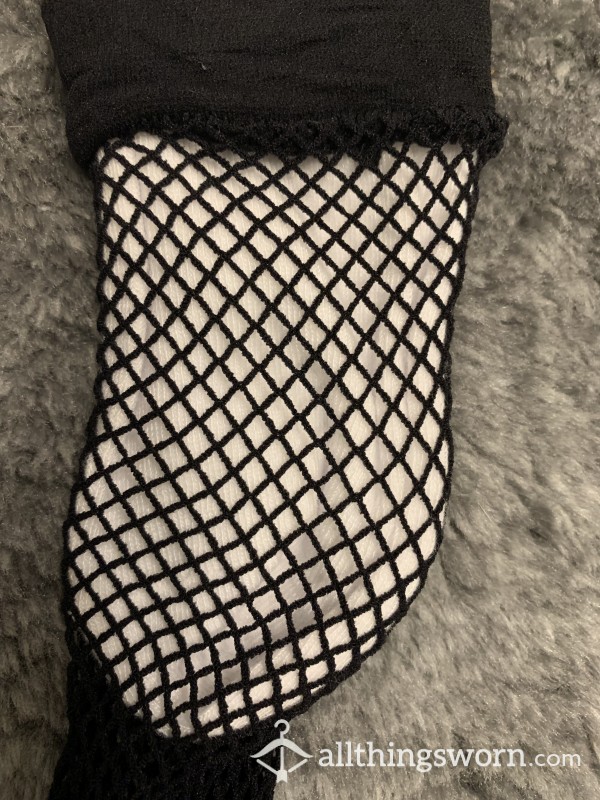 Fishnet Ankle Socks (Black)