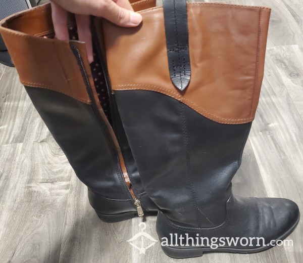 Flat Leather, Knee High Boots TOMMY HILFIGER
