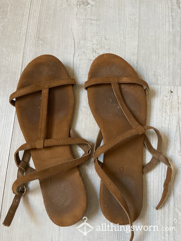 Flat Strappy Sandals Well Worn