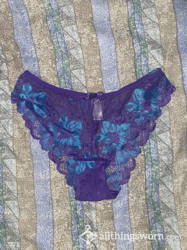 Floral Blue And Purple Lace Cheeksters