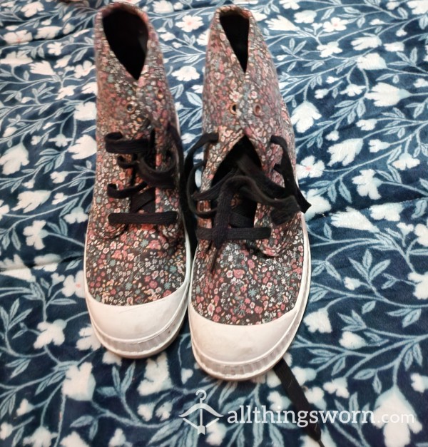 Floral High Top Sneakers