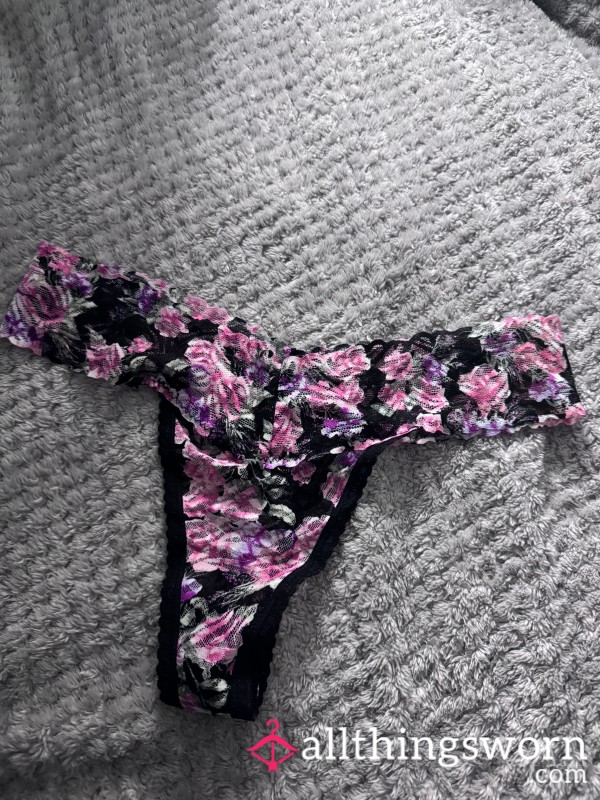 Floral Lacey Thong
