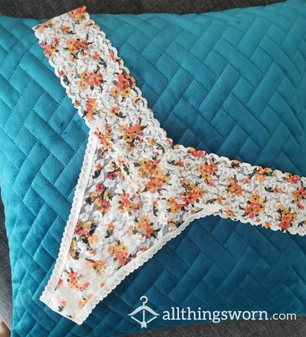 Flower Mixed Colour Lacey Thong