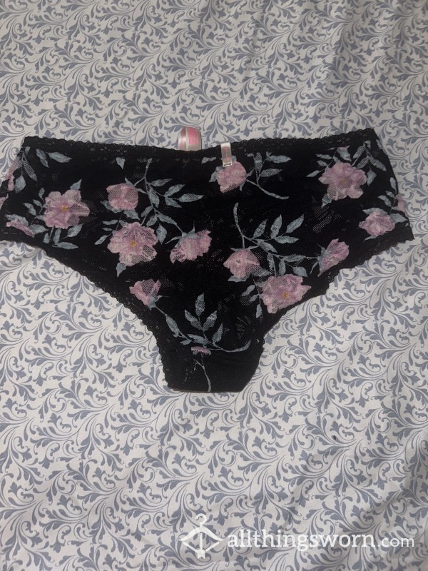 Flower Print Laced Panties