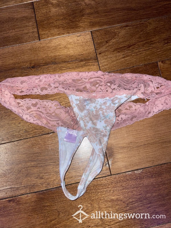 OLD WORN Flower Thong. SOLD