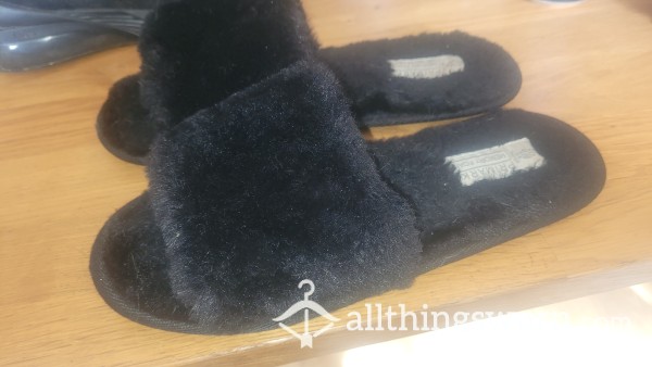 Fluffy And Soft Open Toe Slippers