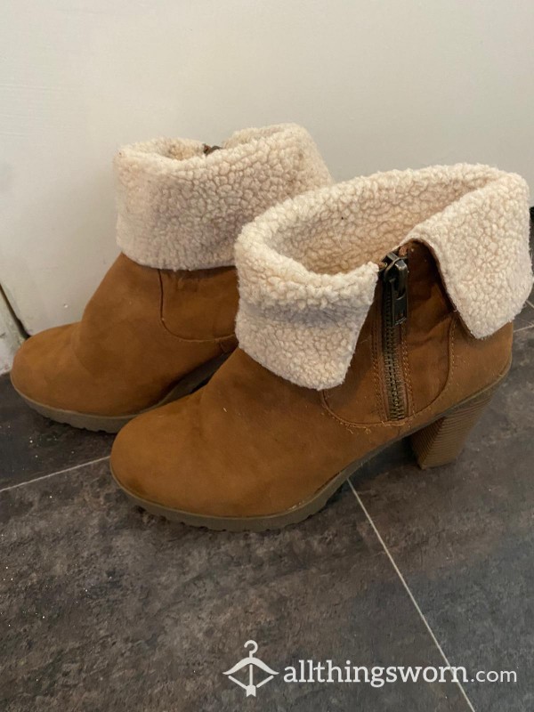 Fluffy Ankle Boots