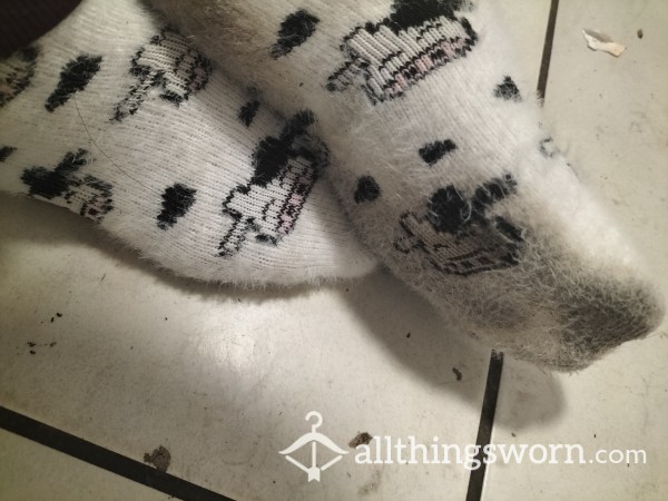 Fluffy Cow Socks