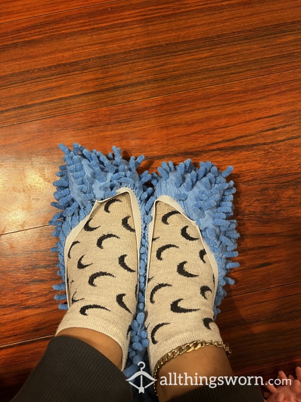 Fluffy Microfibres Slipper Socks In Blue