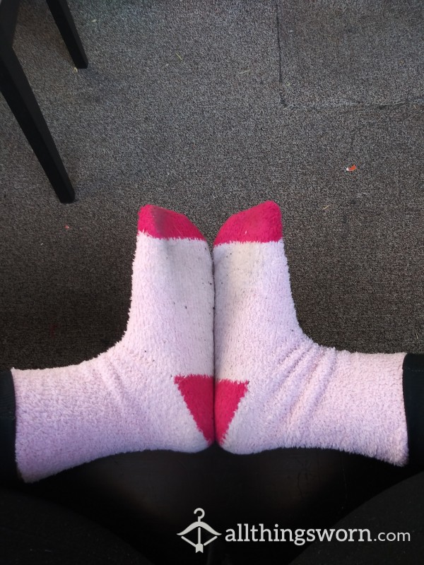 Fluffy Pink Well-Worn Socks