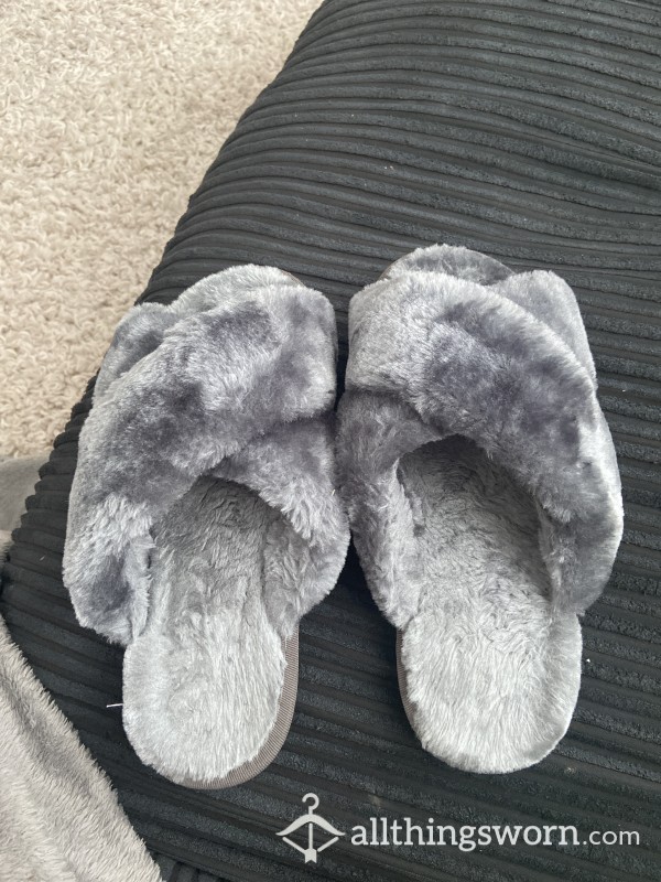 Fluffy Slide On Slippers