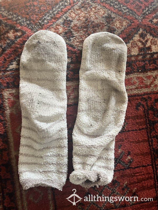 Fluffy Slipper Socks, Over Worn
