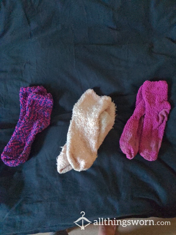 Fluffy Slipper Socks Worn For At Least 2 Weeks!
