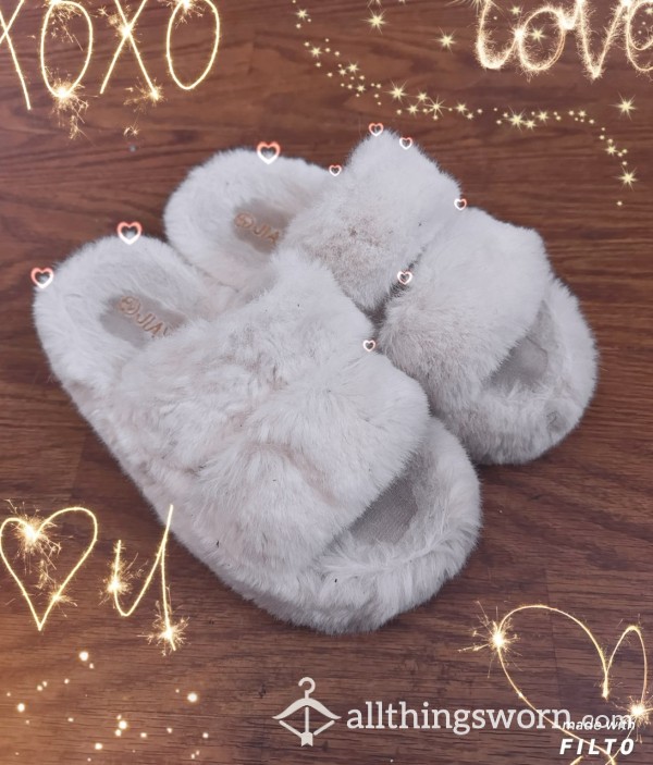 Fluffy Slippers - Well Worn