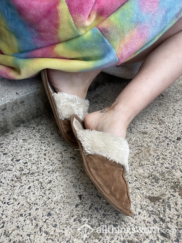 PRICE DROP Fluffy Slippers. 3.5 Years Wear!
