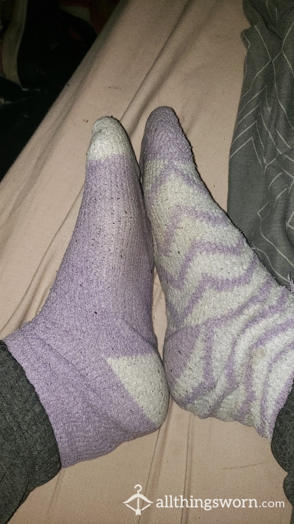 Fluffy Socks Mismatch Well Worn Hyperhydrosis Sufferer