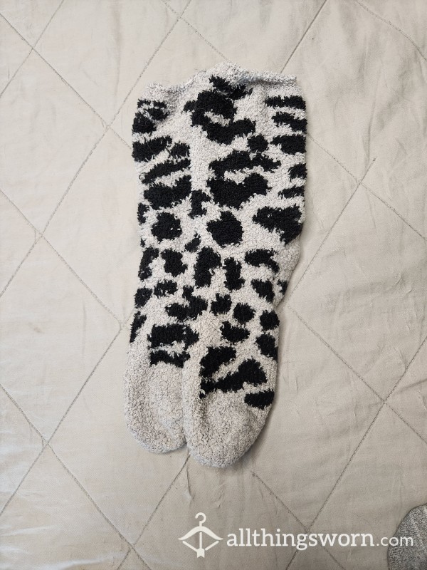 Fluffy Spotted Half Calf Socks- Available Now!