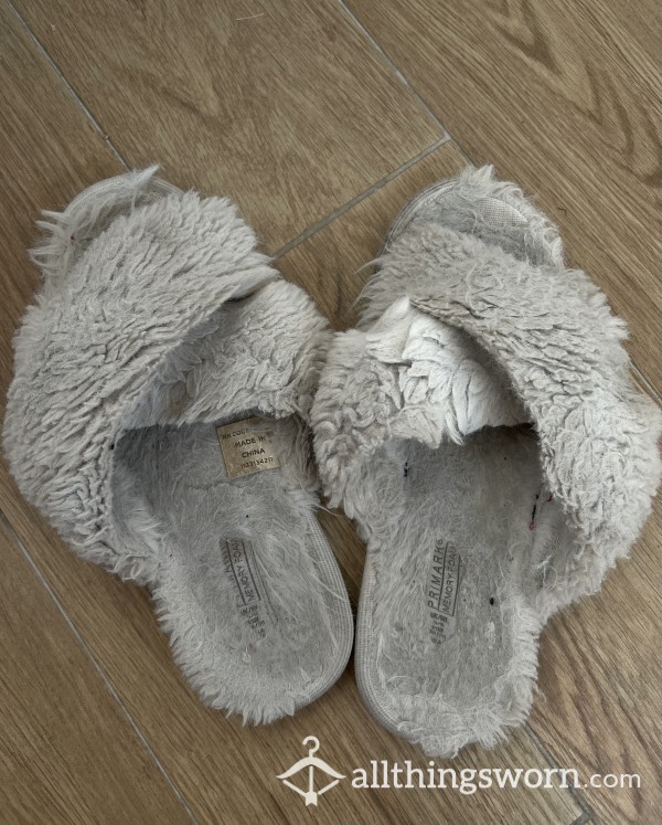 Fluffy Very Well Worn Slippers