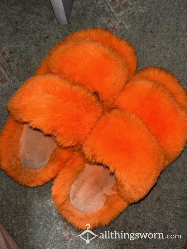 Fluffy Well Worn Orange Slides
