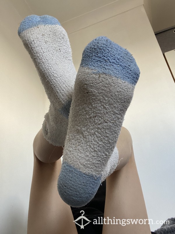 Fluffy White Socks From Home And Sleep Use