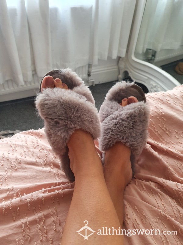 Fluffy Worn Slippers. Did I Mention I Love My Slippers 😍