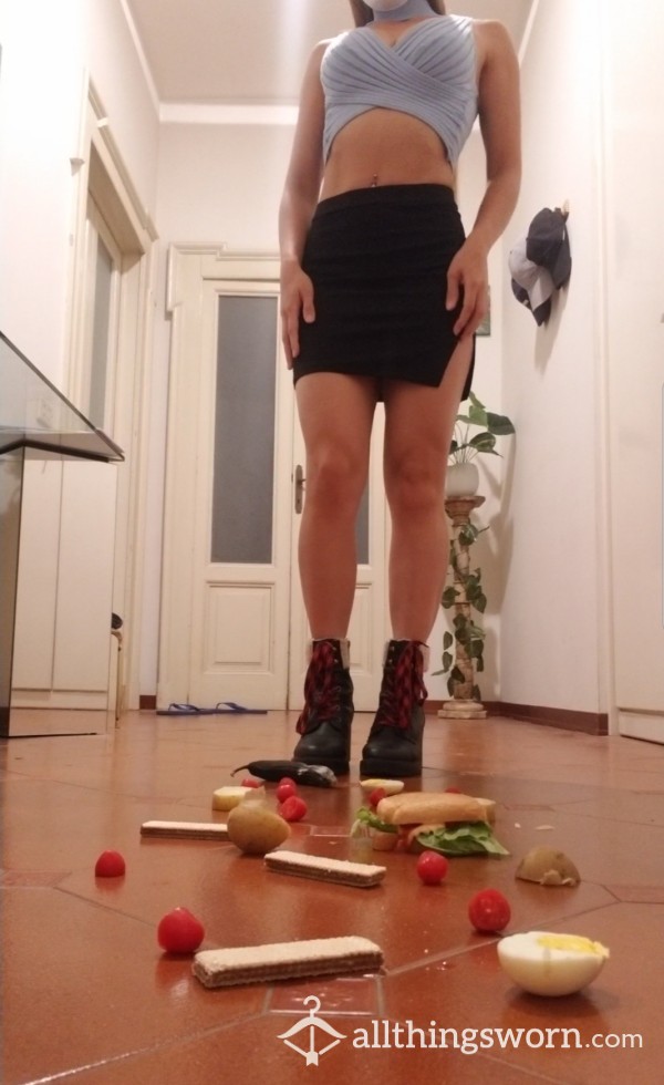 Food Crushing With Boots