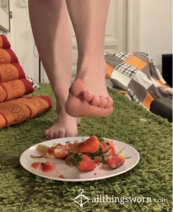 Food Crushing And Stomping With My Feet