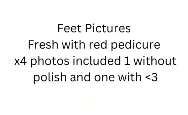 Foot Pictures With Fresh Red Pedicure