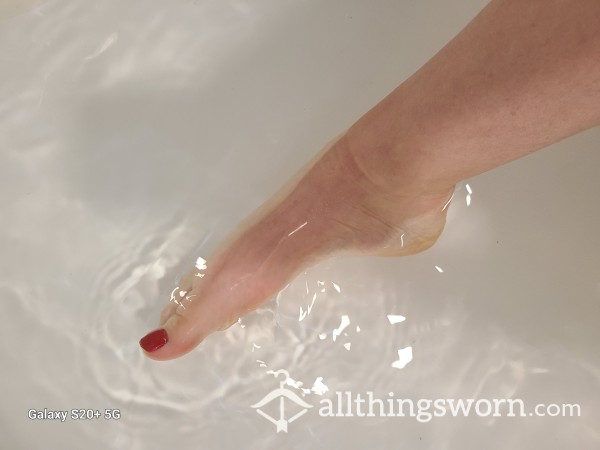 Foot Soak Water-Long Hot Exfoliation Bathwater-8 Oz Vacuum Sealed.